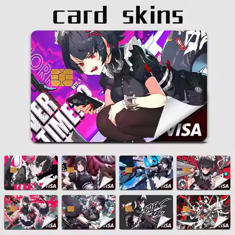Ellen Joe Zenless Zone Zero Anime Matte Front Skin Film Sticker Cover For Small Chip Credit Card Deb