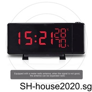Snooze Projection Alarm Clock With Temperature Humidity Backlight USB Projection Clock FM Radio Clock