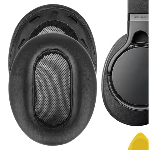 Geekria QuickFit Replacement Ear Pads for Sony MDR-1AM2, MDR-1AM2/B Headphones Ear Cushions, Headset