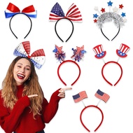 18PCS Independence Day Headwear Patriotic Boppers Headband Fourth 4Th of July Favors Decorations Hea