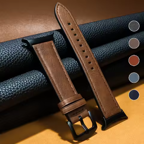 Leather Band for Samsung Galaxy Watch 7 Ultra 47mm No Gaps Strap SmartWatch Bracelet for Galaxy Watc