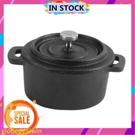 Globedealwin Cast Iron Dutch Oven Non Stick Camping Cooking Pots W/Lid Baking HOT