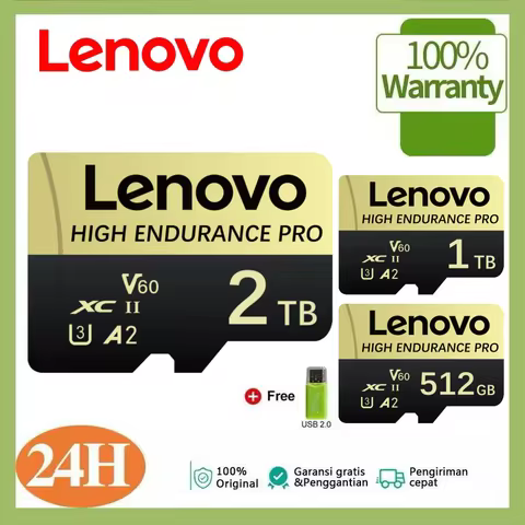 Lenovo 2TB 1TB Memory Card 128GB Class 10 V60 TF Card 1TB SD Card 512GB High Speed Micro TF SD Cards