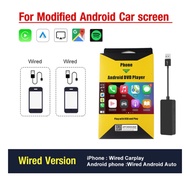 HUAIIY สมาร์ทลิงค์ รถ AirPlay Smart Link ดองเกิล CarPlay การเชื่อมต่ออัตโนมัติ กล่อง Ai อัตโนมัติสำหรับ Android แบบมีสาย กล่อง CarPlay เอบีเอสเอบีเอส ดองเกิลแบบมีสายสำหรับ CarPlay อุปกรณ์เสริมรถยนต์