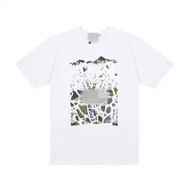 Fashion Casual Cotton T-Shirts with Mountain View Design - Short Sleeve
