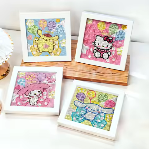 Keeppley&Sanrio Hello Kitty Crystal Diamond Pendant 5D DIY Cross Embroidery Kit Children's Party Bir