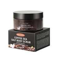 Coffee Sea Salt Body Scrub-Exfoliating and Moisturizing, Containing Coconut Oil and Shea Butter-Anti