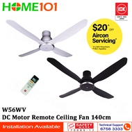 KDK DC Motor Ceiling Fan With Remote Control 140cm W56WV