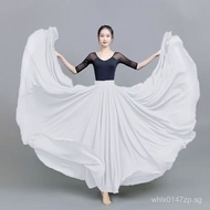 720Double-layered large dance skirt, square dance chiffon skirt, dance half skirt, long dance skirt,