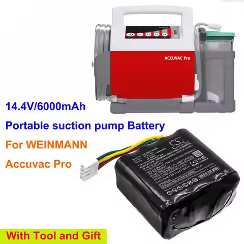 Cameron Sino 6000mAh Medical Battery WM11603, 110746-O for WEINMANN Accuvac Pro