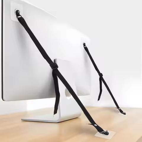Adjustable TV Safety Straps, No-Drill Adhesive Furniture Anchors for Baby Proofing, Earthquake Strap