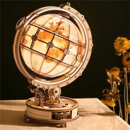 Robotime Rokr Roktime Globe Puzzle 3d Three-Dimensional Wooden Assembly Model Handmade Adult Educati