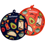 12 Inch Tortilla Warmer Pouch 2Pcs, Microwavable Fabric Tortilla Heater Pouch to Keep Food Warm for 
