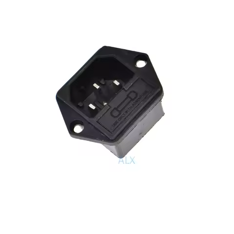 2PCS AC-04 15A AC250V 2 in 1 AC Power Supply Socket Plug Adapter 3PIN Male Connector Plug With Fuse 