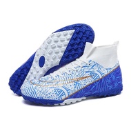 รองเท้าฝึกซ้อมฟุตบอลเด็ก High Top Breathable Anti-Slip การแข่งขันกีฬารองเท้า Cristiano Ronaldo ฤดูร้