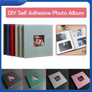 Linen DIY Self Adhesive Photo Album Photo Book Scrapbook Wedding/Baby Album 3R/4R/5R Birthday Gift