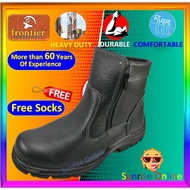 FRONTIER SAFETY SHOES SAFETY BOOT ZIP UP MID CUT SAFETY SHOE SAFETY BOOTS 工業鞋 工業鞋 铁头鞋 KASUT SAFETY T