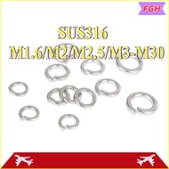 316 stainless steel elastic gasket, spring gasket GB93 gasket M1.6/M2/M2.5/M3-M30【FGH-CB】