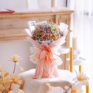 Baby Rainbow Baby Breath Bouquet | Gypsophila | Bunga