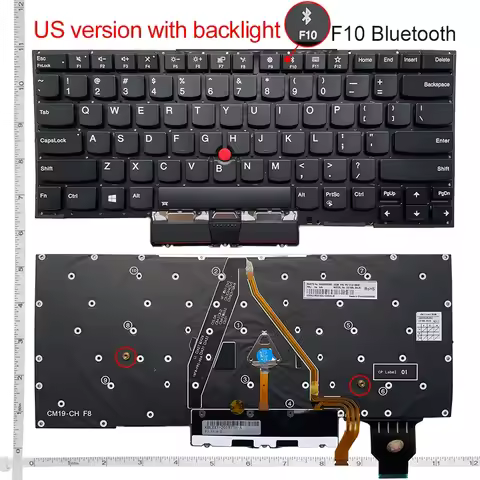 New US English Backlit Keyboard For Lenovo Thinkpad X1 Carbon 7th Gen X1C 2019 SN20R55563 Palmrest k