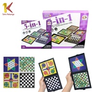 Satu Keluarga Permainan Papan Catur Magnet M59 Magnetic Board Games 5in1 Game Ludo Mainan Anak Ular 