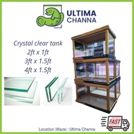 [WALK-IN ONLY] Ultra Clear Tank / Crystal Clear Aquarium 1ft 2ft 3ft 4ft thickness Premium imported aquarium fish tank