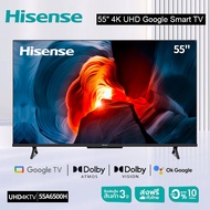Hisense TV ทีวี 55 นิ้ว 4K UHD Google TV รุ่น 55A6500H Voice Control Smart TV Netflix Youtube Build in WIFI  /DVB-T2 / HDMI /AV