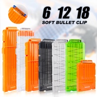 6/12/18 Orange Reload Clip For Nerf Magazine Round Darts Replacement Toy Soft  Clip