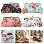 Vintage Flower Coin Purse with Kiss Lock - Women's Trinket Pouch