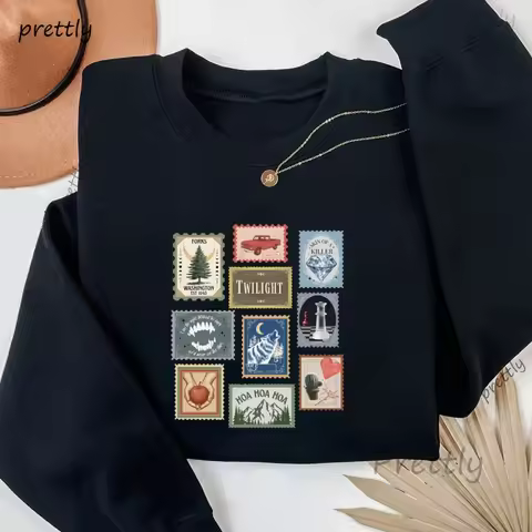 Twilight Saga Sweatshirt Vampire Forks Hoodie Edward Cullen Twilight Vintage Sweatshirts Long Sleeve
