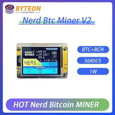 mini bitcoin minerbrand new nerdminer v3 2.8-inch BTC Solo Lottery Nerd miner Crypto Bitcoin Miner S