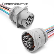 9 Pin Deutsch Baru ROHS Konektor Elektronik Otomatis Alat Diagnosa Abu-abu Melingkar Harness Kabel HD16-9-96S HD10-9-96P
