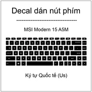 Key button Decal for MSI Modern 15 A5M