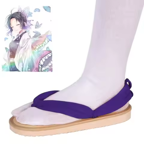 Anime Demon Slayer Cosplay Shoes Kimetsu No Yaiba Tanjirou Clogs Sandals Kamado Nezuko Geta Kochou S