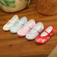 Children's Embroidered Shoes Ethnic Style Old Beijing Classical Girls Single Shoes Students Traditional Dance Cloth Shoes