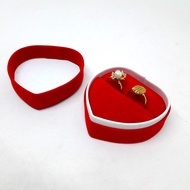 / PRICE 12pcs, Large Velvet Ring Box 2 rings Jewelry Box Wholesale Ring Box