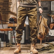 M-5XL Seluar Kargo Cargo Kerja Lelaki American Summer Plus Size Slim Fit Vintage Ankle Tactical Cargo Pants Men