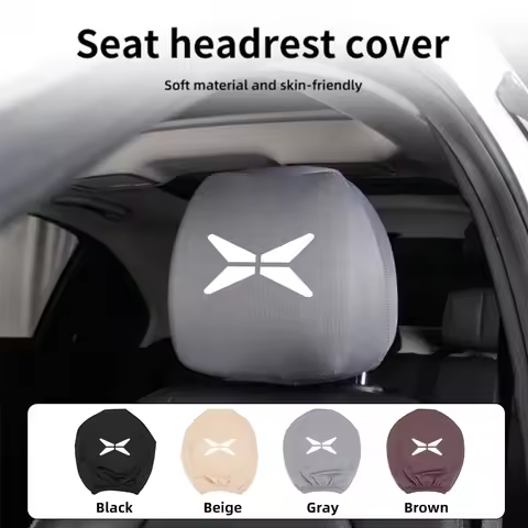 Car Seat Headrest Cover Cotton Dustproof Protector Cover Headrest Decoration Accessories For Xpeng P