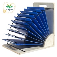 Clipboard Holder,Easy to Assemble Clipboard Organizer,Clipboard Storage in Wood and Metal,Clipboard 
