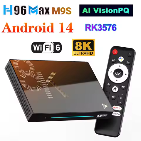 H96 MAX M9S AI VisionPQ TV Box Video Decoding Android14 Rockchip RK3576 Quad Cortex A72 + Support 8K