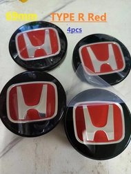 New Jdm Black Honda Civic Type R Ep3 Wheel Centre Caps Dc5 Fn2 Ep2 69mm