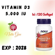 Now Foods Food Vitamin D3 Vit D 3 5000 IU 5000IU 120 softgels