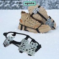 UPSTO 1Pair 24 Teeth Ice Claw, Shoe Covers Universal Ice Gripper Spike,  Anti-Slip Spike Climbing Cr