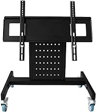 TV Mount,Sturdy Wall-Mounted Monitor Stand 32-55 inch TV Floor Black Rack, Adjustable Vertical Movement Monitor Stand