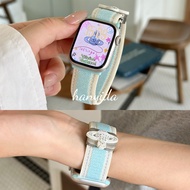 fashion west queen Weave Knitted Magnetic Button Nylon Strap for Apple Watch Series 10 987654321 , S