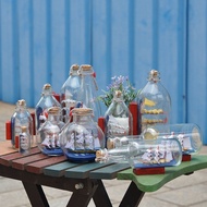 Drift bottle wishing bottle Mediterranean style sailing glass bottle ship in bottle ship bottle deco