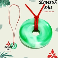 HIJAU Donut Green Jade Necklace