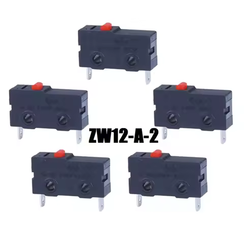 5PCS ZW12-A-2 Micro Switch 1NO1NC 10mm x 20mm Reset Switch 2Pin 5A 250VAC Tact Switch Non Locking