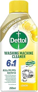 Dettol 6-in-1 Lemon Fragrance Washing Machine Cleaner, 250ml