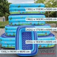 【Vnepy】3 Rings Inflatable Rectangular Swimming Pool Children Outdoor Bathtub kids pool baby swimming